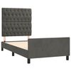 vidaXL Estructura de cama sin colch&oacute;n terciopelo gris oscuro 90x200 cm