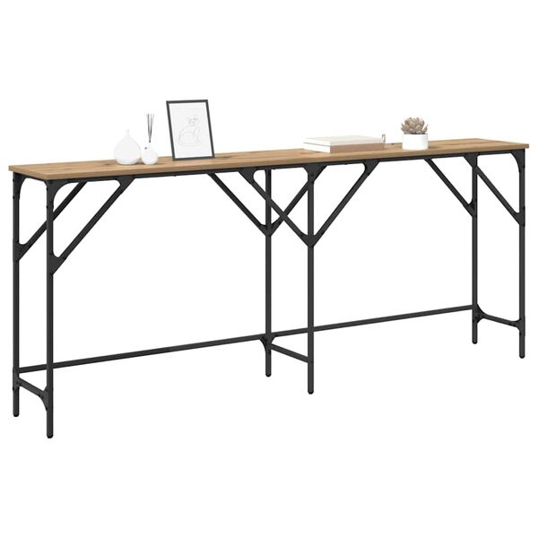 vidaXL Mesa Consola Roble artesanal 180 x 30 x 75 cm
