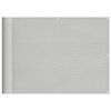 vidaXL Pantalla de balc&oacute;n 100% poli&eacute;ster Oxford gris claro 75x500 cm