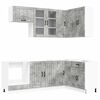 vidaXL Unidad de cocina LUCCA 8 uds. Gris Hormig&oacute;n
