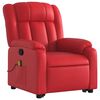vidaXL Sill&oacute;n reclinable de masaje de pie cuero artificial rojo