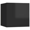 vidaXL Mesitas de noche 2 uds madera contrachapada negro 40x30x30 cm