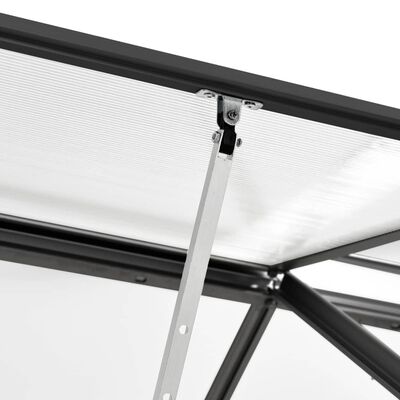 vidaXL Invernadero de aluminio gris antracita 9,31 m²