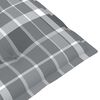 vidaXL Sillas de jard&iacute;n 2 uds madera de teca y cojines a cuadros gris
