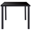 vidaXL Juego de comedor 9 piezas cuero sint&eacute;tico negro
