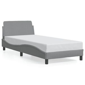 vidaXL Estructura de cama Dover tela gris claro 90x190 cm