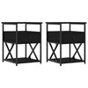 vidaXL Mesitas de noche 2 uds madera de ingenier&iacute;a negro 40x42x55 cm