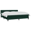 vidaXL Cama box spring con colch&oacute;n terciopelo verde oscuro 180x220 cm