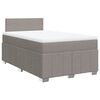 vidaXL Cama box spring con colch&oacute;n tela gris taupe 120x200 cm
