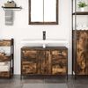 vidaXL Mueble de lavabo con cajones roble ahumado 90x34,5x60 cm