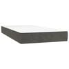 vidaXL Cama box spring con colch&oacute;n terciopelo gris oscuro 80x200 cm