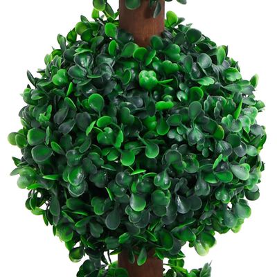 vidaXL Planta de boj artificial forma de bola con maceta verde 90 cm