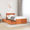 vidaXL Estructura de cama sin colchón madera de pino marrón 90x200 cm