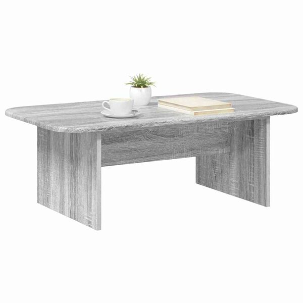 vidaXL Mesa de Caf&eacute; Gris Sonoma 93 x 53 x 33 cm Madera de ingenier&iacute;a