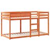 vidaXL Cama litera con techo madera maciza pino marrón 80x200 cm