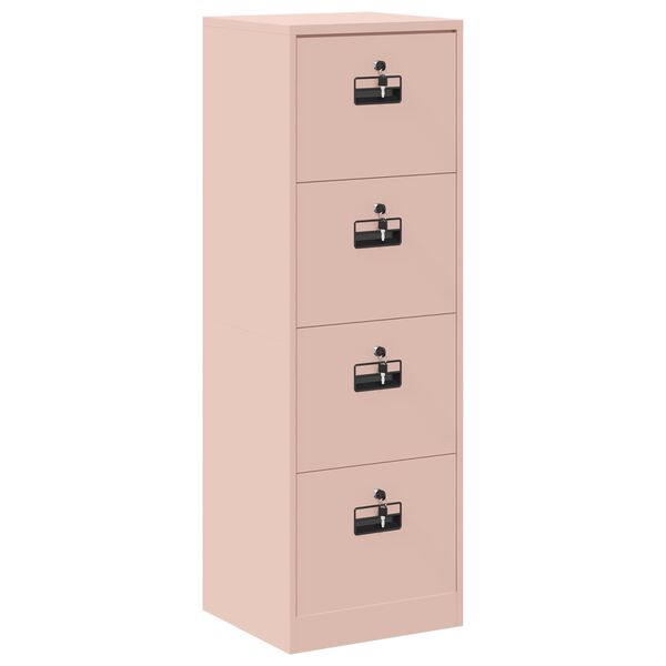 vidaXL Mueble archivador con caj&oacute;n con estante Rosa 44 x 50 x 106.5 cm
