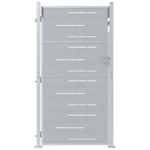 vidaXL Puerta de jard&iacute;n 85 x 174 cm Acero inoxidable Con cerradura