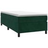 vidaXL Cama box spring con colch&oacute;n terciopelo verde oscuro 80x200 cm