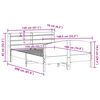 vidaXL Estructura de cama sin colch&oacute;n madera maciza de pino 135x190 cm