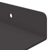 vidaXL Estante flotante 4 pcs Negro 40 x 9 x 2,5 cm Acero