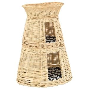 vidaXL Set cestas de gatos 3 uds. con cojines sauce natural 47x34x60cm