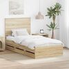vidaXL Estructura de cama Roble Sonoma 90 x 190 cm Madera Ingenieril