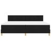 vidaXL Cama Box Spring LED con colch&oacute;n con LED Negro 200 x 200 cm tela