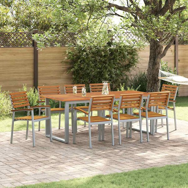 vidaXL Silla de Jard&iacute;n 8 pcs Marr&oacute;n 56 x 57 x 87 cm