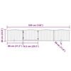 vidaXL Puerta para perros plegable 4 paneles &aacute;lamo marr&oacute;n roble 320 cm