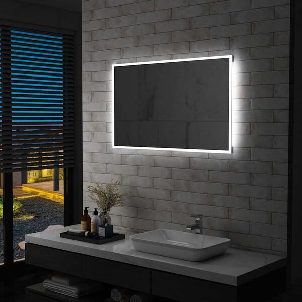vidaXL Espejo de pared de ba&ntilde;o con LED 100x60 cm