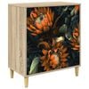 vidaXL Cajonera LOCHEM Impresi&oacute;n naranja 66 x 36,5 x 75 cm Sonoma
