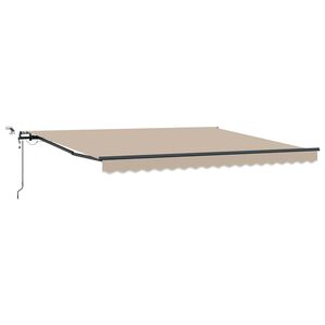 vidaXL Toldo retr&aacute;ctil Beige 400 x 350 cm Poli&eacute;ster