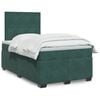 vidaXL Cama box spring con colch&oacute;n terciopelo verde oscuro 120x200 cm