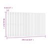 vidaXL Cabecero de cama de pared madera maciza pino gris 159,5x3x90 cm
