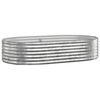 vidaXL Jardinera arriate acero galvanizado plata 175x100x36 cm