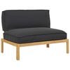 vidaXL Juego de Sof&aacute; Negro 120 x 92 x 69 cm Madera de Acacia S&oacute;lida