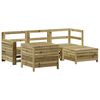 vidaXL Juego de sof&aacute;s de jard&iacute;n 5 piezas madera de pino impregnada