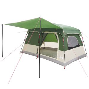 vidaXL Tienda Familiar con techo Verde 380 x 260 x 190 cm Poli&eacute;ster
