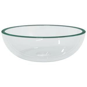 vidaXL Lavabo de vidrio templado transparente 35x12 cm