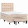 vidaXL Cama box spring con colch&oacute;n cuero sint&eacute;tico capuchino 120x190cm