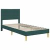 vidaXL Estructura de cama con cabecera Verde oscuro 80 x 200 cm tela