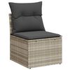 vidaXL Conjunto de sof&aacute; de jard&iacute;n 8 pcs Gris Claro Rattan de Poli&eacute;ster