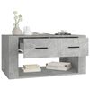 vidaXL Mesa de centro madera contrachapada gris hormigón 80x50x40 cm