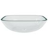 vidaXL Lavabo de vidrio transparente 42x42x14 cm