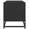 vidaXL Mueble de TV madera de ingenier&iacute;a y metal negro 80x34,5x40 cm