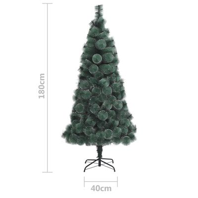 vidaXL Árbol de Navidad artificial con soporte verde PET 180 cm