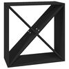 vidaXL Botellero de madera maciza de pino negro 62x25x62 cm