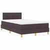 vidaXL Cama tipo Box Spring con coj&iacute;n Marr&oacute;n Oscuro 120 x 190 cm tela