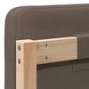 vidaXL Cabecero tapizado Marr&oacute;n y topo 140 cm Madera de pino macizo