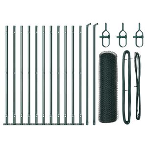 vidaXL Poste de Valla Verde